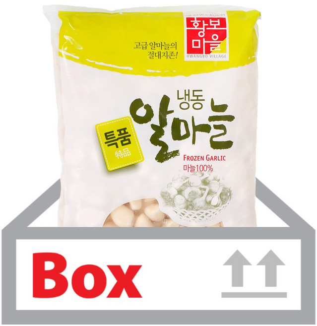 황보마을 냉동알마늘 1kg x 10개(박스), 10kg, 1박스