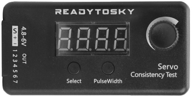 PPM 신호 테스트 기능 800~2200us를 갖춘 RC 드론 자동차용 3가지 모드의 소형 디지털 서보/ESC 일관성 테스트기, Black