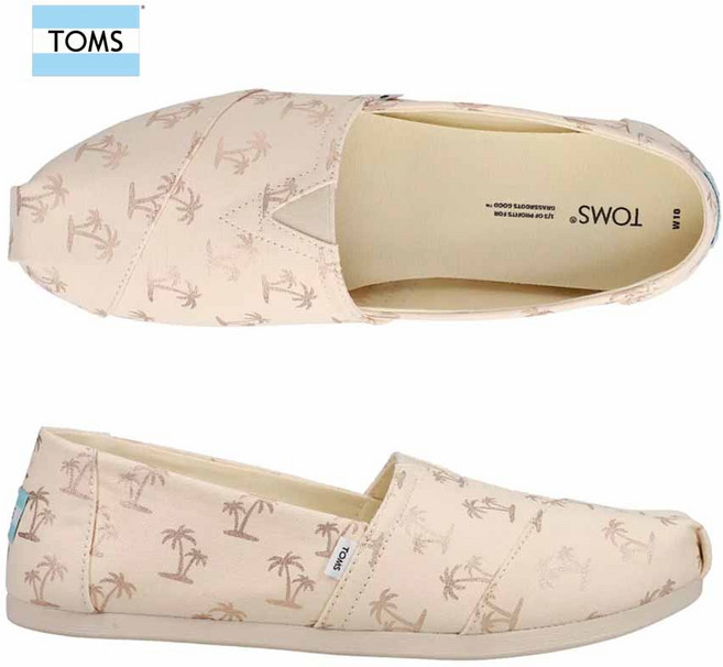 탐스 알파가타 여성 플랫슈즈 슬립온 베이지