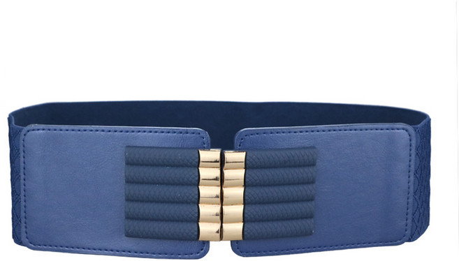 여성용 탄성 와이드 벨트 인조 가죽 벨트