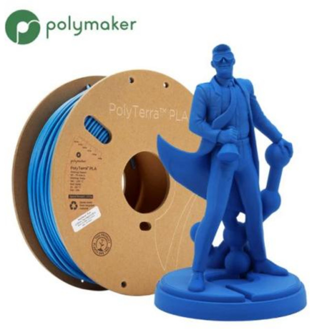 POLYMAKER 폴리메이커 폴리테라 PLA 필라멘트 매트 3D 프린터 1.75mm 1kg, Sapphire blue