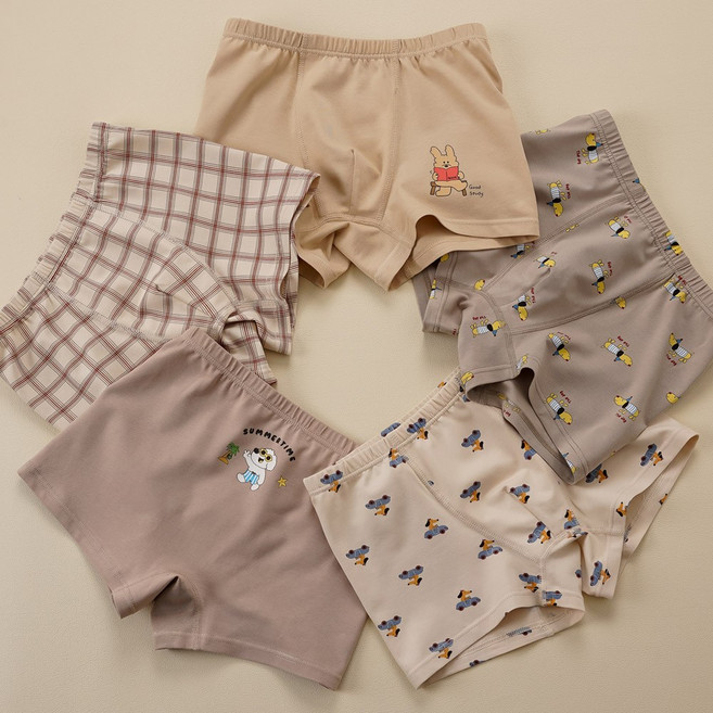 [빌도르] 스터디 5매 남아 드로즈 사각 아동 키즈 어린이 팬티 세트