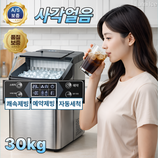 아이스반트 제빙기 자동세척 30kg 대용량, 1
