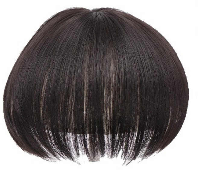 CRDY 정수리 볼륨 부분가발 탑가발 똑딱핀 15cm 꼬리빗 세트, 1개, 내추럴블랙