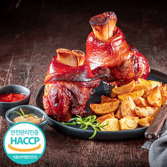 독일식 슈바인학센 통족발 겉바속촉 왕족발 간편족발 캠핑 혼술 안주, 2개, 900g