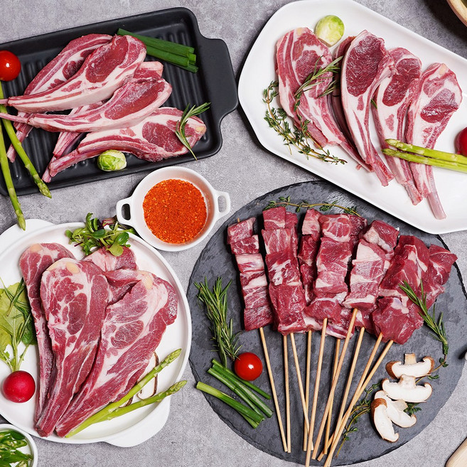 [손질100%] 시그니처 어린양 램등급 양고기 숄더랙 프렌치랙 양꼬치 스테이크, 1개, [손질양고기] 프렌치랙 500g