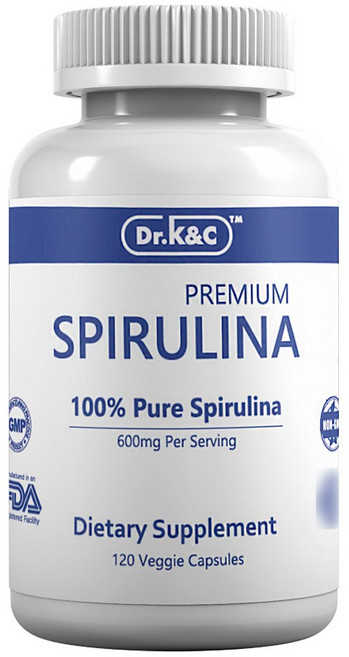 닥터케이앤씨 프리미엄 스피루리나 600mg 베지 캡슐, 1개, 120정