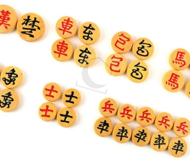 고급 나무 장기알 장기세트