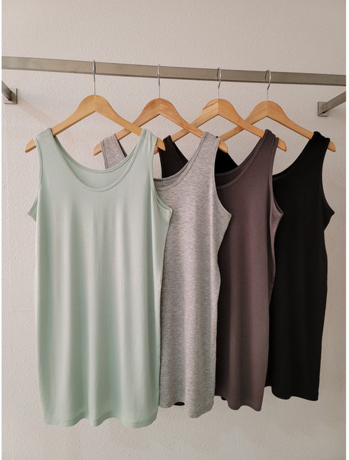 1+1 빅사이즈 레이온 스판 55~77 민소매 나시