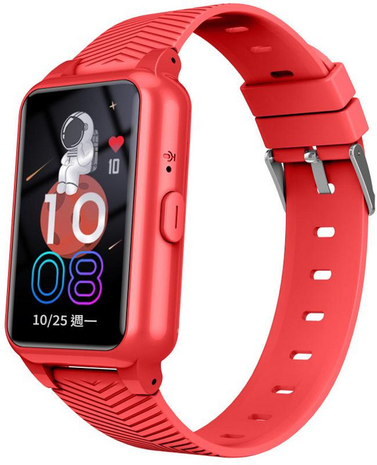 4G 智慧電話手環 S10 健康監測, 红色-外文版, 紅色 - 外文版, 單一選項