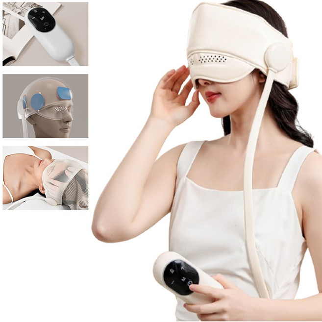 무선전동두피 머리 마사지기 다기능 기압 온열찜질 수면 안대 눈 마사지기 관리기, 클래식 핏