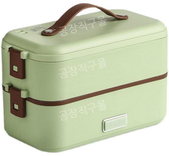 밥짓는도시락 보온 가열 직장인 도시락통 사각 1인용 휴대용 E. 열매 화이트 더블 레이어 1개, E. 열매 화이트 더블 레이어 × 1개