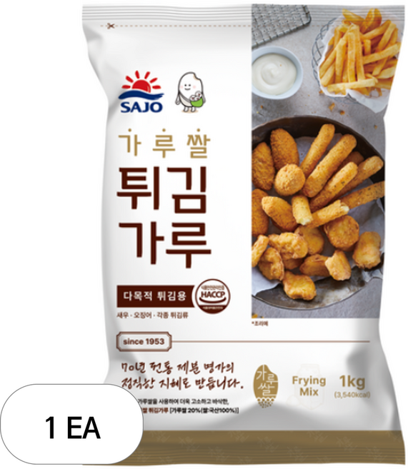 사조동아원 가루쌀 튀김가루, 1kg, 1개
