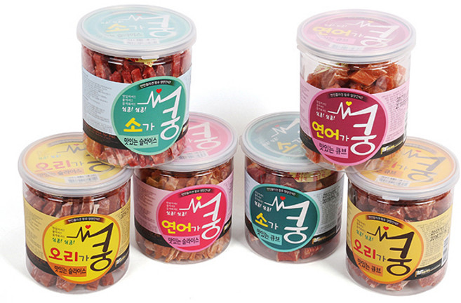 심쿵심쿵한 쿵 간식 200g 강아지간식 애견간식, 1개, 오리가쿵 (큐브)