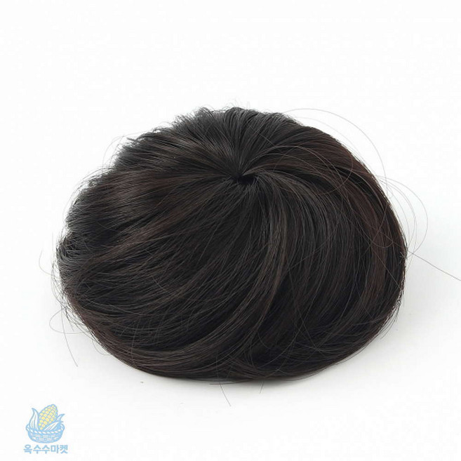 옥수수마켓 헤어망 똥머리 가발 내추럴블랙 1개 간호사가발