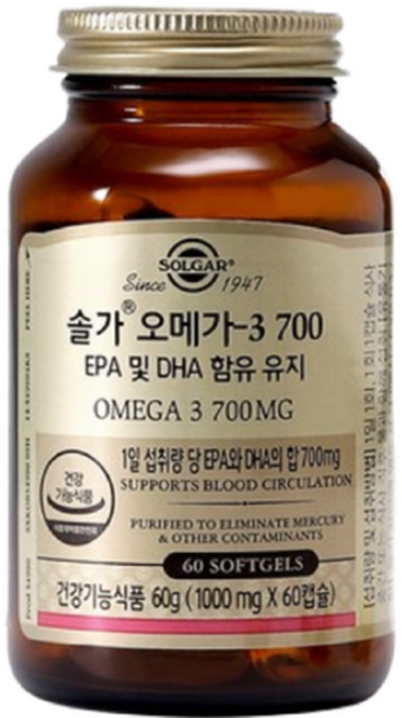 솔가 오메가3 700, 60정, 60g, 1개