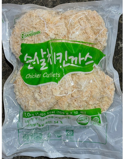 치킨까스 100g/10입 순살 닭가슴살 돈까스 요리 너겟, 1kg, 1개