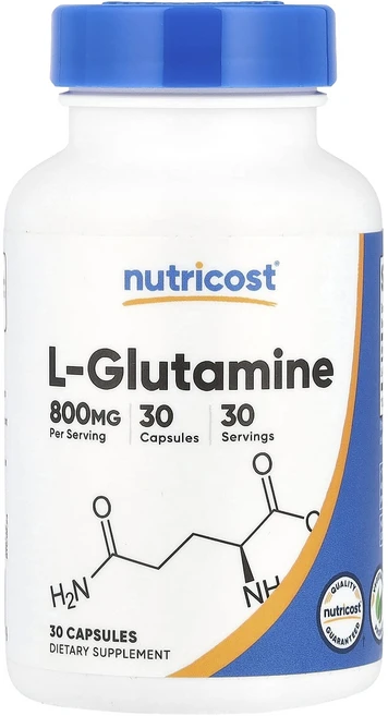 Nutricost L-글루타민 800mg 캡슐 30정, Nutricost L글루타민 800mg 캡슐 30정, 1개 - 쿠팡