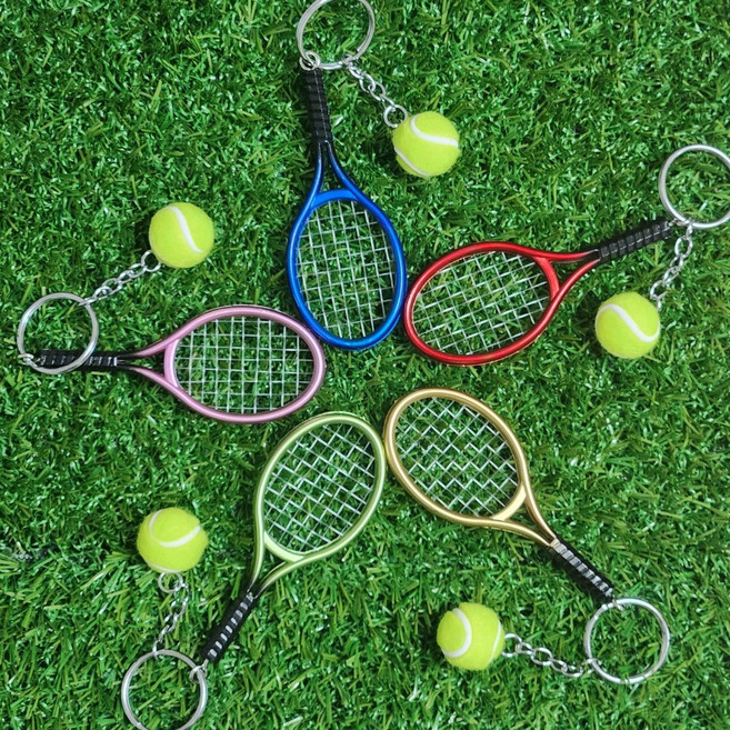 스포츠 키링 운동 동호회 키링 선물, 1개, 테니스 빨강
