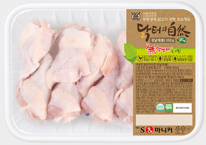 마니커 닭터의자연 윗날개(봉) [냉장 350g] 국내산 당일생산, 1개, 350g