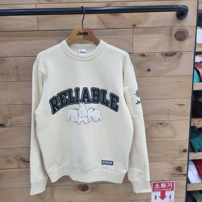 지프 지프 자수 포인트 기모맨투맨 JN0TSU856IV_DJ