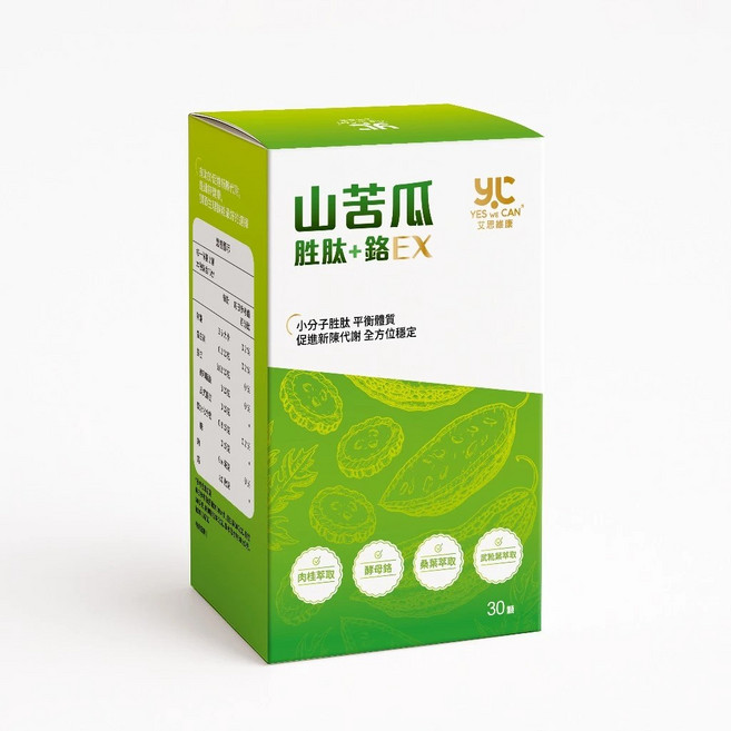 艾思維康 山苦瓜胜肽+鉻EX 膠囊, 2個, 60片
