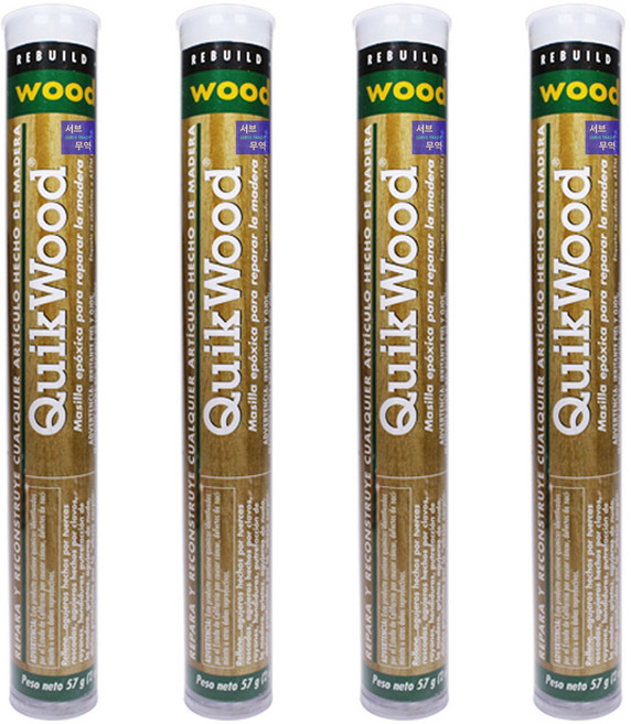 에폭시 접착제 퍼티 초강력 본드 나무 목재용 믹스앤 믹스 애니 픽스 퀵우드, 4개