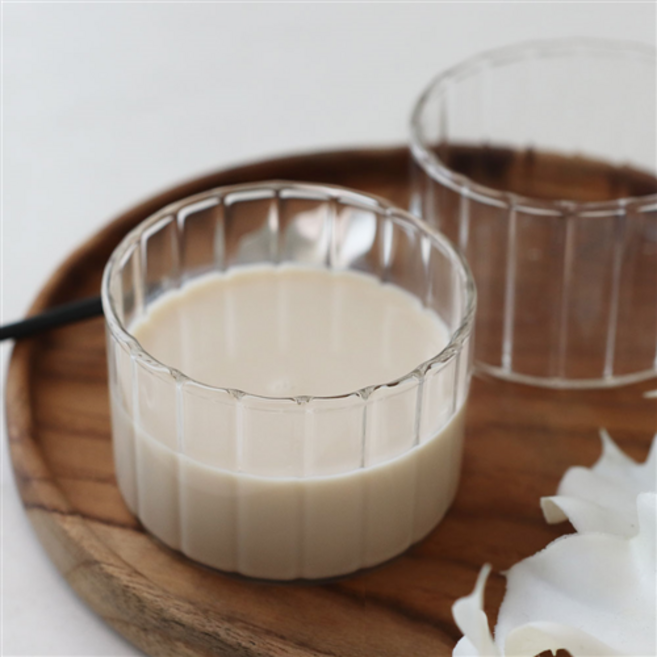 막걸리잔 동동주잔 내열 유리컵 요거트 디저트볼 커플 AA2 200ml, SL내열막걸리잔 주름 VS-C-18 (2P), 1개