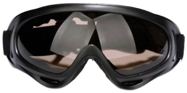 X400 防風防沙運動護目鏡，防飛沫滑雪摩托車適用, 茶色