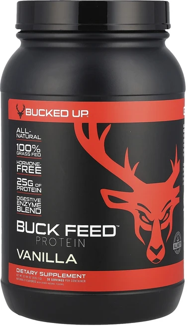 새해 건강을 선물하세요 Bucked Up McCee™ 단백질 바닐라 935.1g(32.98oz) 특별관리진행, 1, 935.1g - 쿠팡