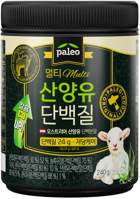팔레오 멀티 산양유단백질, 240g, 1개 - 쿠팡