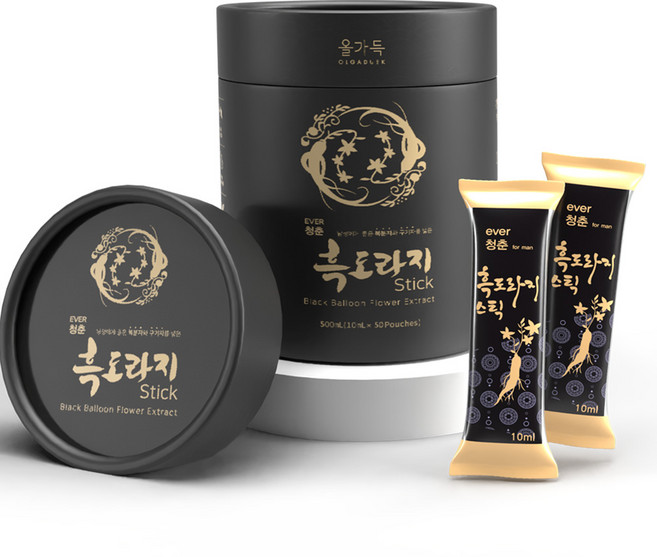 에버청춘 흑도라지청 스틱 50포 흑도라지진액 구증구포, 1박스, 50개입