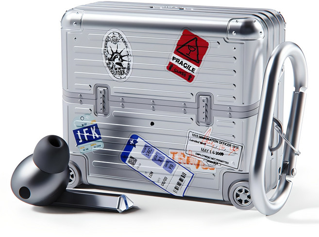 미아크 갤럭시 버즈 캐리어 케이스, 갤럭시 버즈 3 / 3 Pro / 3 FE, 실버, 1개