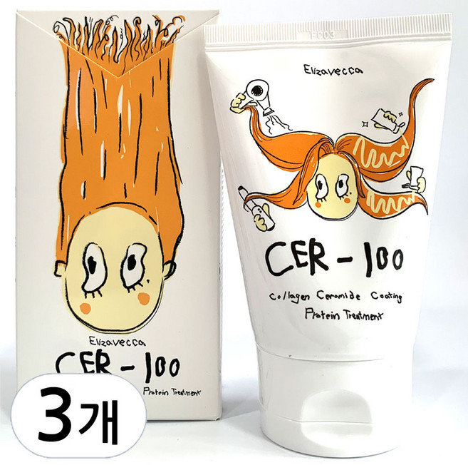 엘리자베카 밀키피기 콜라겐 세라마이드 코팅 프로틴 트리트먼트, 100ml, 3개