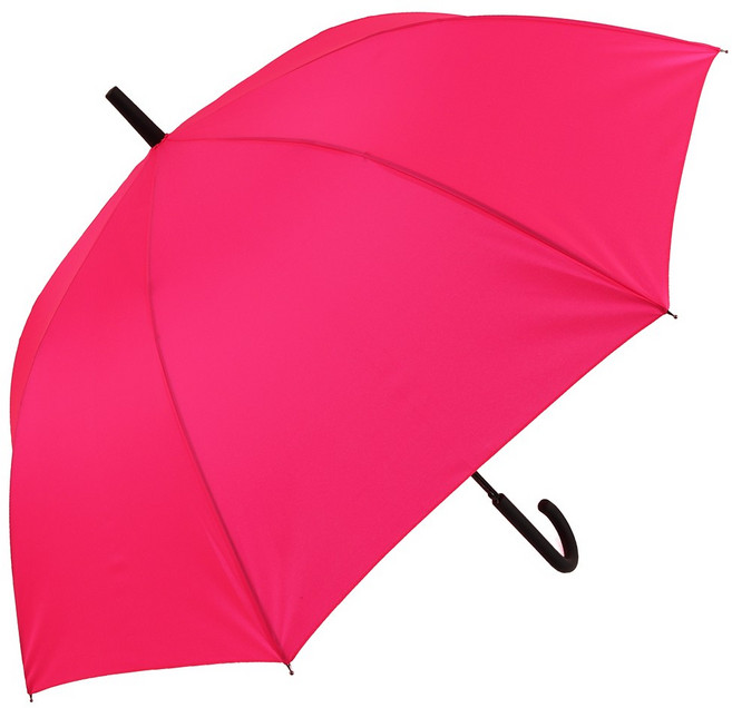 형광 핑크 자동 장우산 핫핑크 분홍 1단우산 성인용 우산