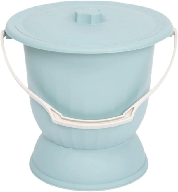 영리한선택 노인 환자 휴대용 플라스틱 요강, 1개, 하늘 4.5L