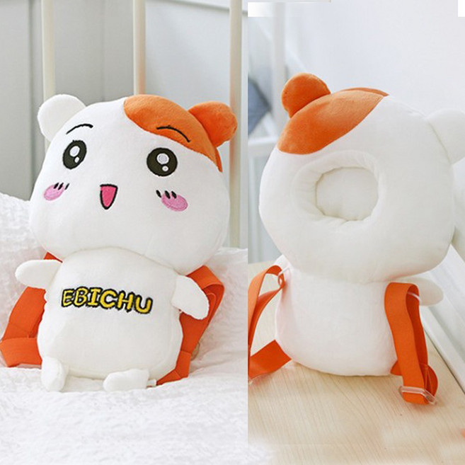 에비츄 아기 머리쿵 방지 쿠션 인형 머리 보호 귀여운 애착 캐릭터, 1개