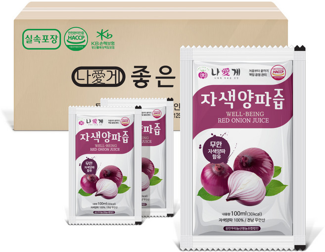 나애게 무안 자색양파즙 실속포장 100ml, 3L, 3개