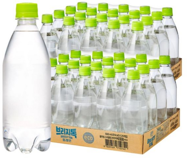 코스트코 브리지톡 탄산수 플레인 500ml x 40 개입 세트, 1개