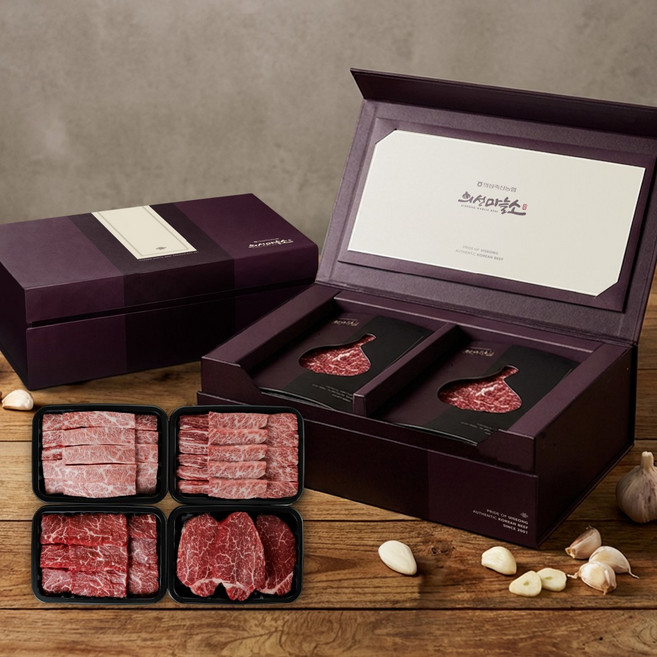 [의성축산농협]의성마늘소 명품 선물세트 1호(1++등급 갈비살 500g X 2 안심 500g 특수부위 500g), 1개