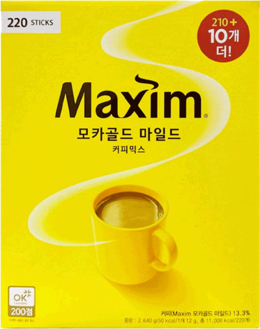 맥심 모카골드 마일드 커피믹스, 12g, 220개입, 1개