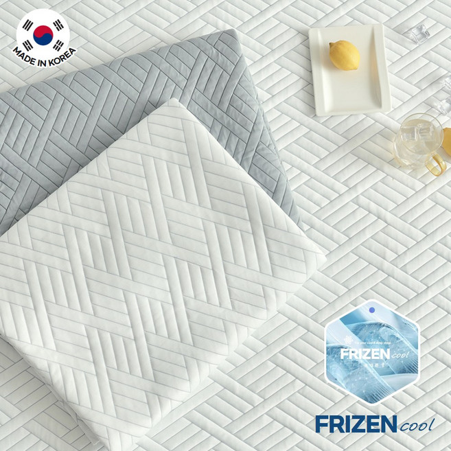 곰표쿨베어 국내생산 프리즌 여름 차가운 냉감패드 고정밴드 쿨매트, 화이트