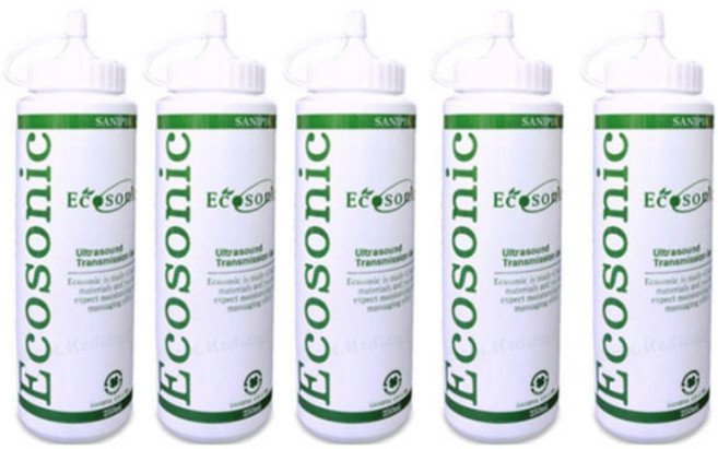 에코소닉 초음파젤 250ml 보틀(그린) 물리치료실용젤 병원젤 저주파젤 고주파젤, 5개