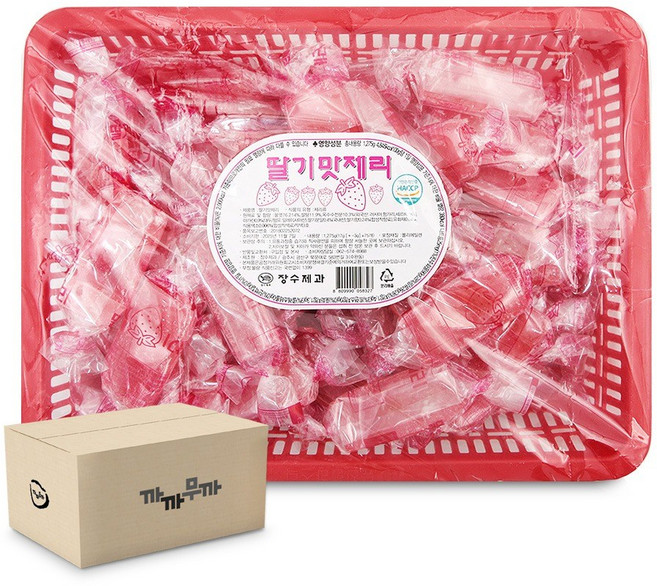 장수 딸기맛 제리 1275g 옛날젤리, 1.275kg, 4개