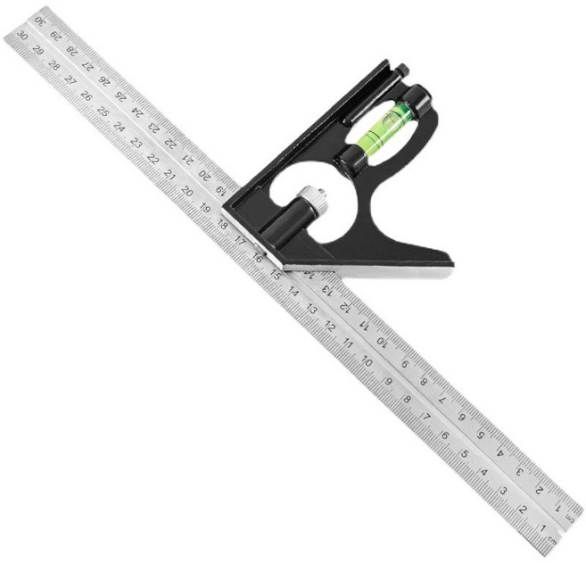 tinduo다기능 각도자 수평이동 자 목공자 정밀 측정 도구, 1개