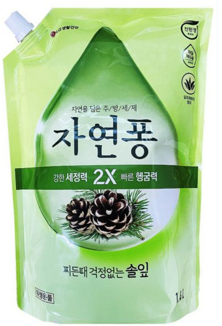 자연퐁 찌든때 걱정없는 솔잎 1.4L. x 5개, 1.4L
