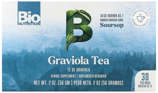 바이오뉴트리션 그라비올라 차 카페인무함유 티백 30개 56g BIU-00362, Bio Nutrition 그라비올라 차 카페인 무함유, 1개 - 쿠팡