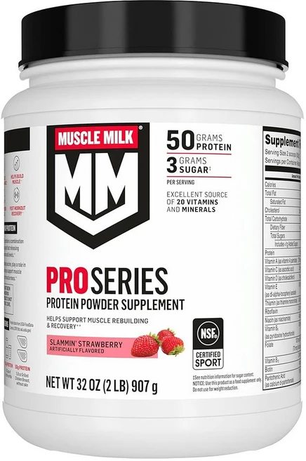 Muscle Milk 프로시리즈 프로틴파우더 907g 1팩 스트로베리 Muscle Milk Pro Series Protein Powder, 1개 - 쿠팡