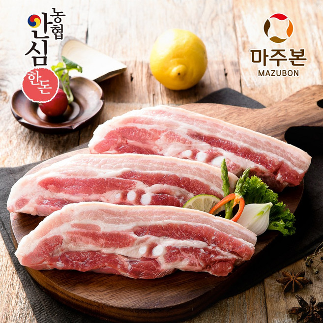 농협안심한돈 냉장 삼겹살 구이용 500g, 1개