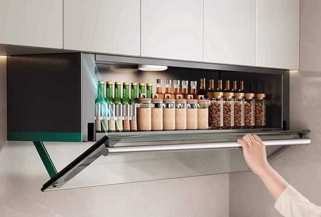 CLOVER 주방플랩장 주방수납장 플랩장 스토리지, 흰색 상부장문 70x30